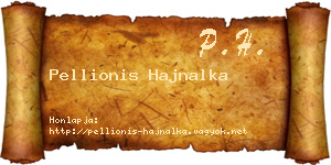 Pellionis Hajnalka névjegykártya